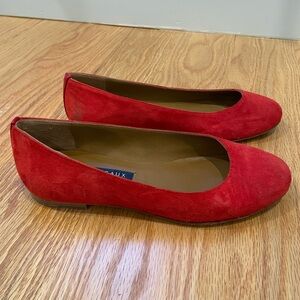 Margaux Red Suede Flats